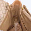 CELINE Macadam Hand Bag PVC Leather Beige Gold Tone Auth ti4018-23