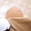 CELINE Macadam Hand Bag PVC Leather Beige Gold Tone Auth ti4018-12