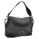 BURBERRY Shoulder Bag Canvas 2way Gray Silver Auth ti4019-1