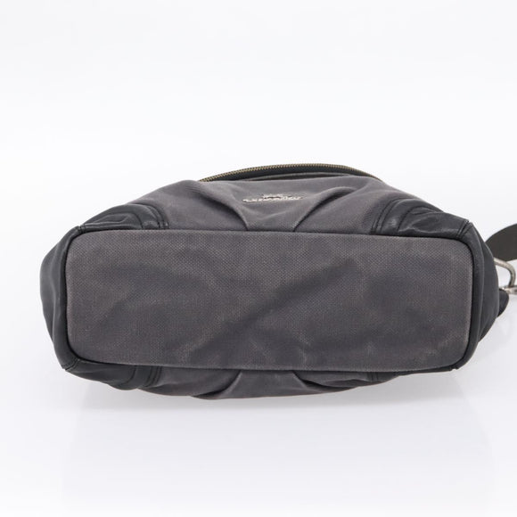 BURBERRY Shoulder Bag Canvas 2way Gray Silver Auth ti4019