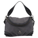 BURBERRY Shoulder Bag Canvas 2way Gray Silver Auth ti4019-13