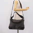 BURBERRY Shoulder Bag Canvas 2way Gray Silver Auth ti4019-24