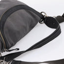 BURBERRY Shoulder Bag Canvas 2way Gray Silver Auth ti4019-7