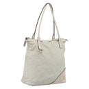 GUCCI Abbey Tote Bag Leather White Gold Tone 182492 Auth ti4020-1