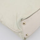 GUCCI Abbey Tote Bag Leather White Gold Tone 182492 Auth ti4020-11