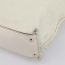 GUCCI Abbey Tote Bag Leather White Gold Tone 182492 Auth ti4020-12