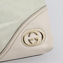 GUCCI Abbey Tote Bag Leather White Gold Tone 182492 Auth ti4020-14