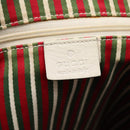 GUCCI Abbey Tote Bag Leather White Gold Tone 182492 Auth ti4020-16