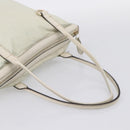 GUCCI Abbey Tote Bag Leather White Gold Tone 182492 Auth ti4020-7