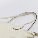 GUCCI Abbey Tote Bag Leather White Gold Tone 182492 Auth ti4020-8