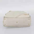 GUCCI Abbey Tote Bag Leather White Gold Tone 182492 Auth ti4020-9