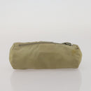 PRADA Clutch Bag Pouch Canvas Nylon 4 Set Beige Yellow Auth ti4021-15