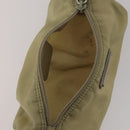 PRADA Clutch Bag Pouch Canvas Nylon 4 Set Beige Yellow Auth ti4021-19