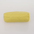 PRADA Clutch Bag Pouch Canvas Nylon 4 Set Beige Yellow Auth ti4021-24