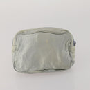 PRADA Clutch Bag Pouch Canvas Nylon 4 Set Beige Yellow Auth ti4021-9