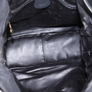 GUCCI Bamboo Hand Bag Suede 2way Black Gold Tone 001 123 1577 Auth ti4022-11