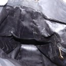 GUCCI Bamboo Hand Bag Suede 2way Black Gold Tone 001 123 1577 Auth ti4022-20