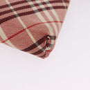 BURBERRY Nova Check Shoulder Bag Canvas 2way Red Silver Auth ti4023-16