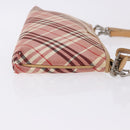 BURBERRY Nova Check Shoulder Bag Canvas 2way Red Silver Auth ti4023-3