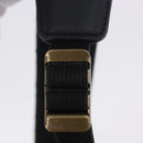 BURBERRY Backpack Nylon Black Gold Tone Auth ti4024-10