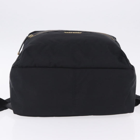 BURBERRY Backpack Nylon Black Gold Tone Auth ti4024