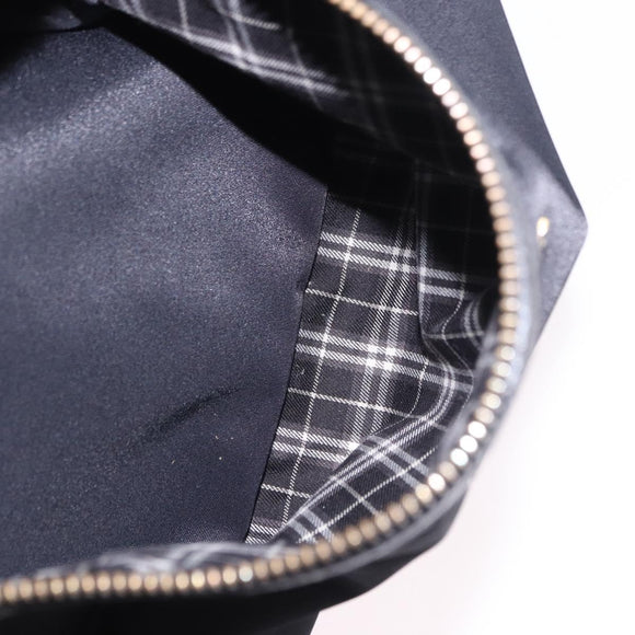 BURBERRY Backpack Nylon Black Gold Tone Auth ti4024