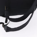 BURBERRY Backpack Nylon Black Gold Tone Auth ti4024-9