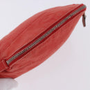 HERMES Pouch Cotton 2 Set Red Auth ti4025-12