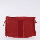 HERMES Pouch Cotton 2 Set Red Auth ti4025-3