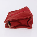 HERMES Pouch Cotton 2 Set Red Auth ti4025-5