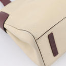PRADA Hand Bag Leather White Red Auth ti4026-13
