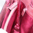 PRADA Hand Bag Leather White Red Auth ti4026-17