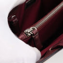 PRADA Hand Bag Leather White Red Auth ti4026-20