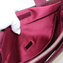 PRADA Hand Bag Leather White Red Auth ti4026-23