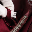 PRADA Hand Bag Leather White Red Auth ti4026-24