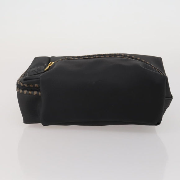 FENDI Pecan Canvas Hand Bag Shoulder Bag 4 Set Black Brown Auth ti4031