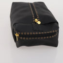 FENDI Pecan Canvas Hand Bag Shoulder Bag 4 Set Black Brown Auth ti4031-16