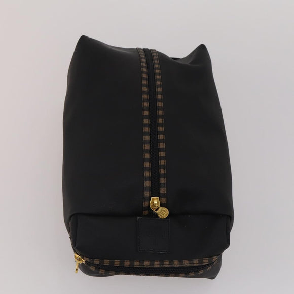 FENDI Pecan Canvas Hand Bag Shoulder Bag 4 Set Black Brown Auth ti4031