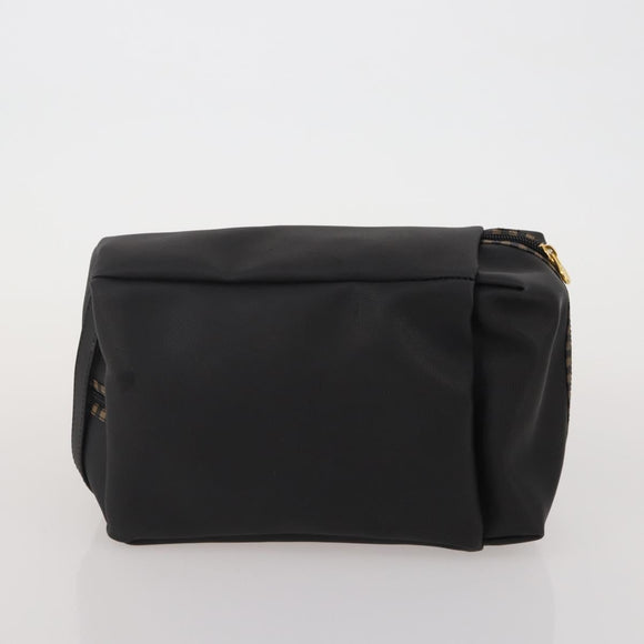 FENDI Pecan Canvas Hand Bag Shoulder Bag 4 Set Black Brown Auth ti4031