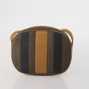 FENDI Pecan Canvas Hand Bag Shoulder Bag 4 Set Black Brown Auth ti4031-2