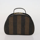 FENDI Pecan Canvas Hand Bag Shoulder Bag 4 Set Black Brown Auth ti4031-21