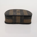 FENDI Pecan Canvas Hand Bag Shoulder Bag 4 Set Black Brown Auth ti4031-24