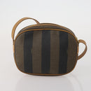 FENDI Pecan Canvas Hand Bag Shoulder Bag 4 Set Black Brown Auth ti4031-3