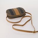 FENDI Pecan Canvas Hand Bag Shoulder Bag 4 Set Black Brown Auth ti4031-5