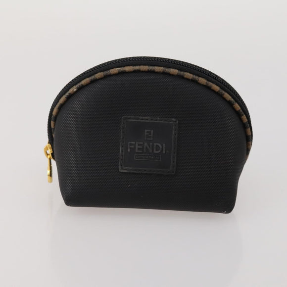 FENDI Pecan Canvas Hand Bag Shoulder Bag 4 Set Black Brown Auth ti4031