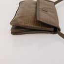 FENDI Zucchino Hand Bag Shoulder Bag PVC 2 Set Brown Gold Tone Auth ti4032-12