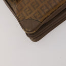 FENDI Zucchino Hand Bag Shoulder Bag PVC 2 Set Brown Gold Tone Auth ti4032-16
