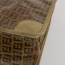 FENDI Zucchino Hand Bag Shoulder Bag PVC 2 Set Brown Gold Tone Auth ti4032-8