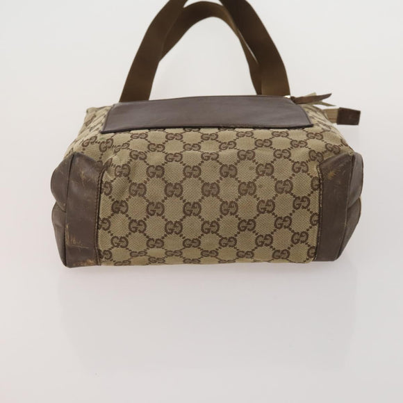 GUCCI GG Web Sherry Line Tote Bag Hand Bag 4 Set Beige Brown Auth ti4033