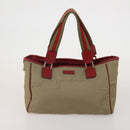 GUCCI GG Web Sherry Line Tote Bag Hand Bag 4 Set Beige Brown Auth ti4033-15